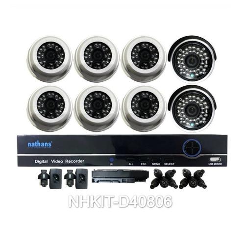 NATHANS CCTV Kit 8 Cam Super AHD 4.0 MP [NHKIT-D40806]