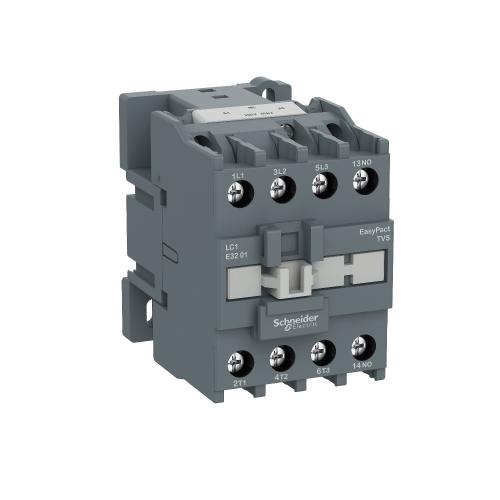 SCHNEIDER ELECTRIC EasyPact TVS Contactor 3P(3 NO) AC-3 440 V 38A 220 V AC Coil [LC1E3810M7]