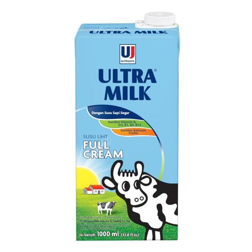 Ultrajaya Ultra Milk Full Cream 1000 ml 2 Pcs