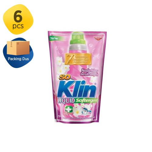 SO KLIN Deterjen Cair Softergent Pouch 750 ml 1 Karton (6 Pcs)