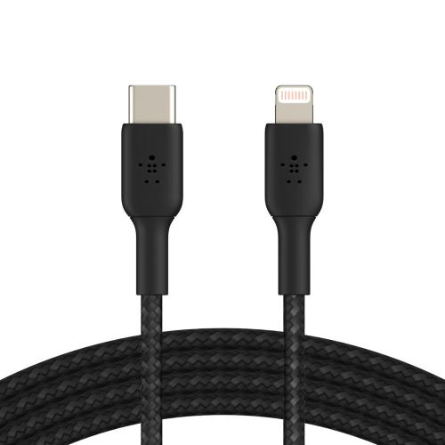 BELKIN Boost Charge Braided USB-C to Lightning Cable 1 meter [CAA004bt1MBK] - Black