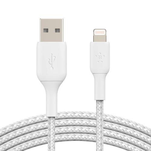 BELKIN Boost Charge Braided USB-A to Lightning Cable 1 meter [CAA002bt1MWH] - White