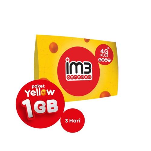 INDOSAT IM3 Ooredoo Starter Pack Prabayar - Yellow 1GB