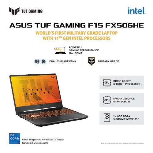 ASUS TUF Gaming F15  FX506HE-I7R5B6G-O Eclipse Gray