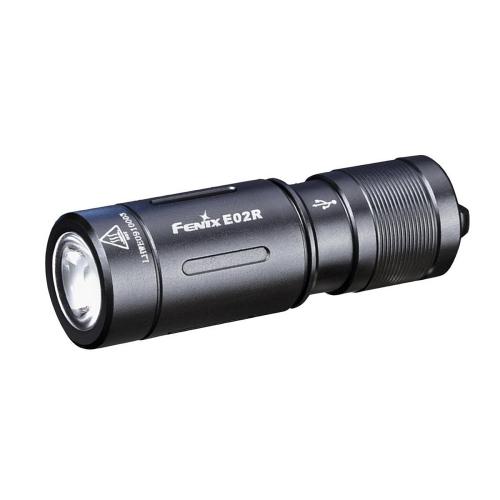FENIX E02R LED Rechargeable Flashlight Black