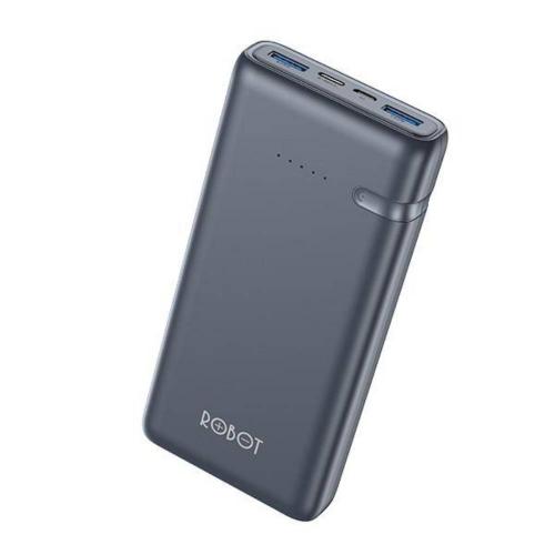 ROBOT RT21 20000mAh 18W Two-Way Quick Charge Power Bank with LED Indicator Grey