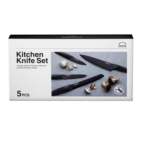 LOCK & LOCK Exclusive Cookplus Knife Set 5P CKK101S5BLK Black