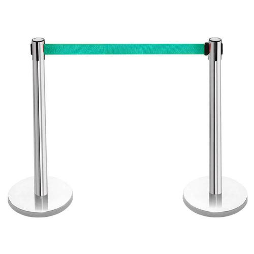 B-SAVE Tiang Antrian Handrail Stainless Steel Green Rope