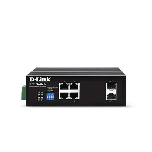 D-LINK 4 Port Gigabit PoE Industrial Unmanaged Switch DIS-F1006PS-E