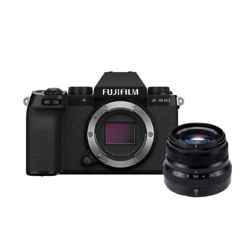 FUJIFILM X-S10 Mirrorless Digital Camera with XF 35mm f/2 R WR Lens