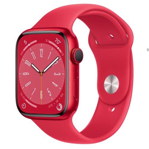 APPLE Watch Series 8 GPS Red Aluminium Case with Regular Sport Band [MNP43ID/A] - 45mm - Red