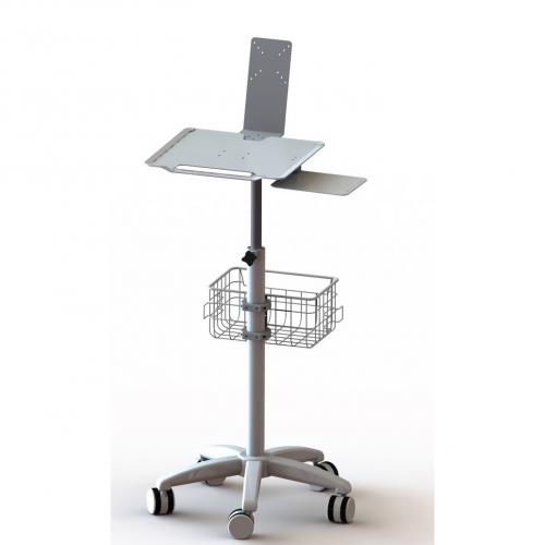B-SAVE Metal Tray Rolling Mobile Stand Roll Cart 5 Legs