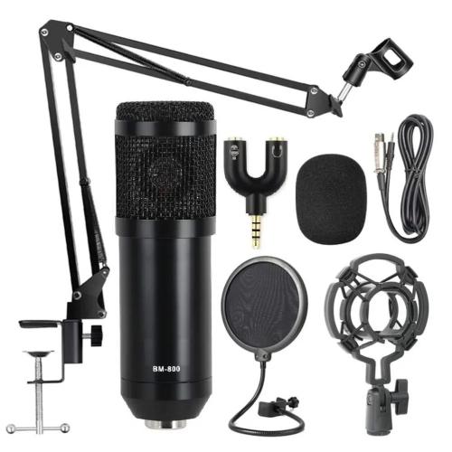 B-SAVE Microphone Condenser + Stand holder + Pop Filter + Splitter