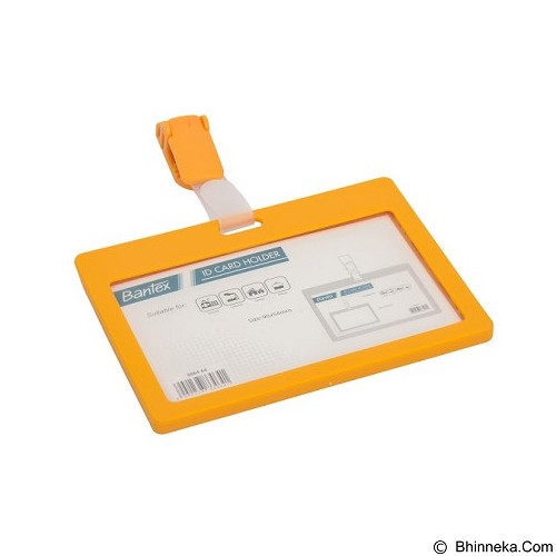 BANTEX ID Card Holder with Clip Landscape  - Mango [8864-64]