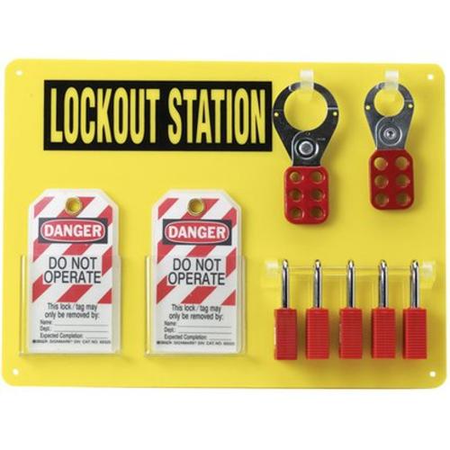 BRADY Lockboard With 5 Safety Padlock 51181