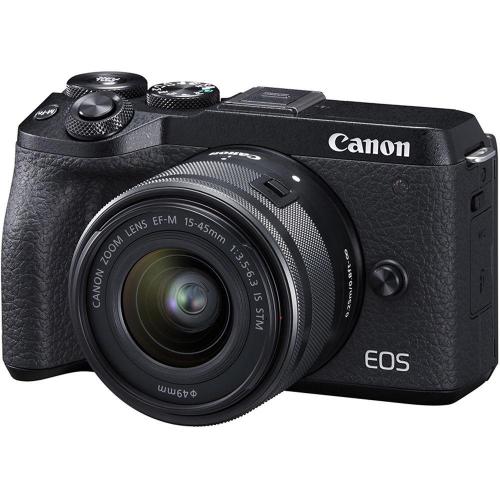 CANON EOS M6 Mark II with 15-45mm Black + SD Card 128GB