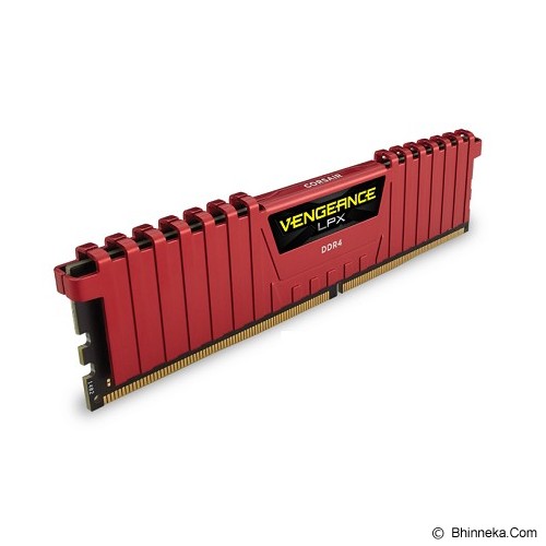 CORSAIR Memory PC 2 x 8GB DDR4 PC4-21300 Vengeance LPX CMK16GX4M2A2666C16R - Red