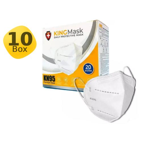 KINGMask KN95 Premium Mask 10 Box White