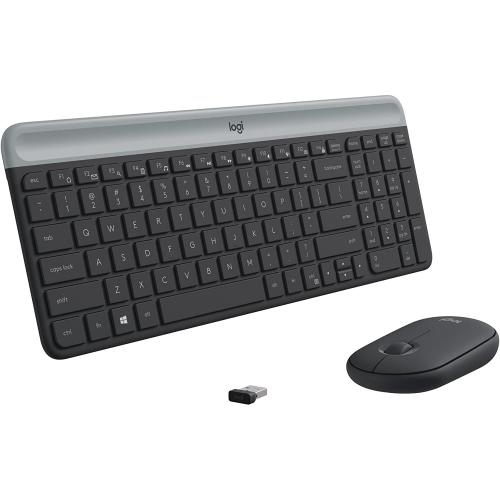 LOGITECH MK470 Combo Keyboard dan Mouse Wireless Slim Graphite