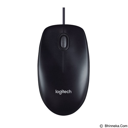 LOGITECH Wired Optical Mouse M100r Arca Clamshell  - Black [910-005005]