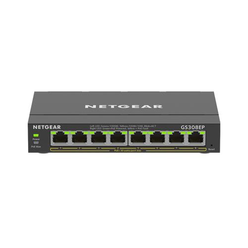 NETGEAR 8-Port PoE+ Gigabit Ethernet Plus Switch (62W)