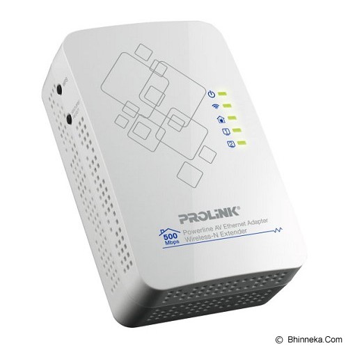 PROLINK 500Mbps Powerline AV Adapter with 300Mbps Wireless-N Access Point PPL1501N
