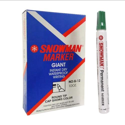 SNOWMAN Marker Permanent G-12 Bullet Tip Green