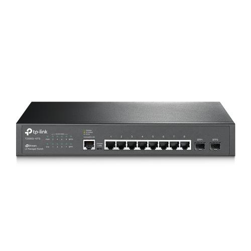 TP-LINK JetStream 8-Port Gigabit L2 Managed Switch with 2 SFP Slots T2500G-10TS