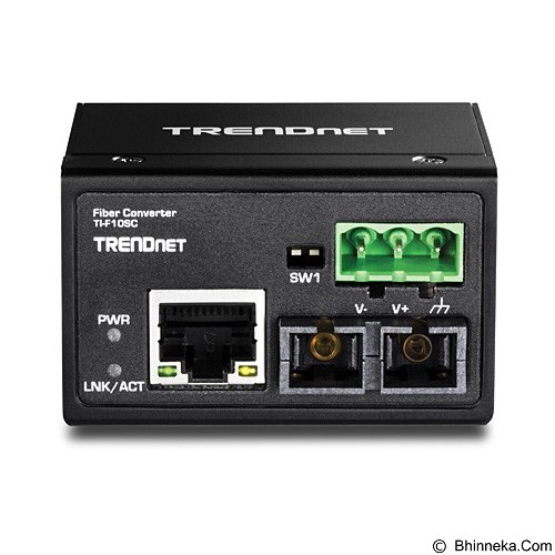 TRENDNET Hardened Industrial 100Base-FX Multi-Mode SC Fiber Converter TI-F10SC