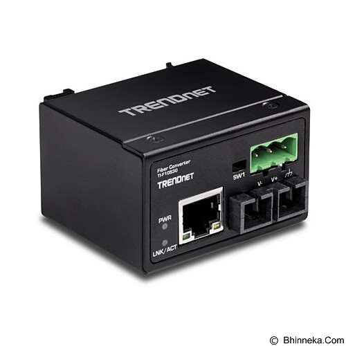 TRENDNET Hardened Industrial 100Base-FX Single-Mode SC Fiber Converter TI-F10S30