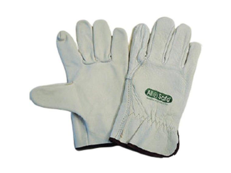 Allsafe Cream Cowgrain Leather Gloves ALSDE603W