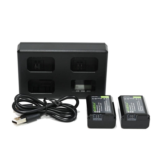 Casell Battery & Charger NP-FW50 (3 Slot + 2 Battery)