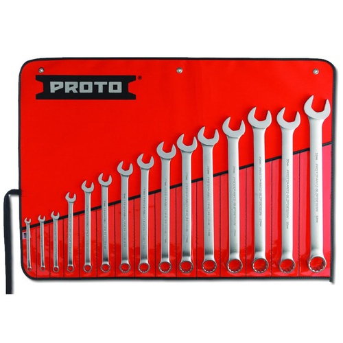 PROTO Metric Combination Wrench Set 1200P-MASD 15 pcs