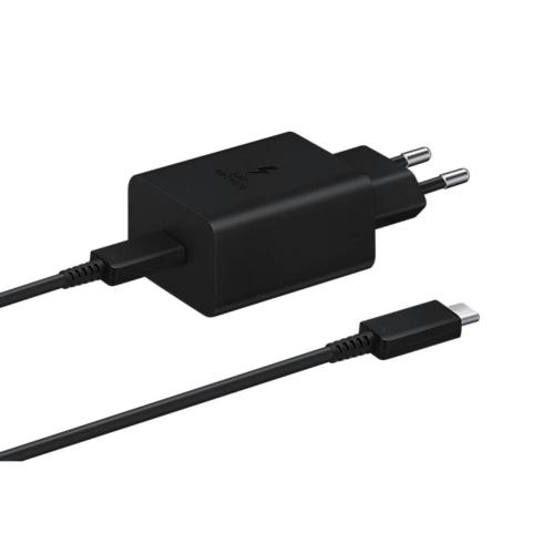 SAMSUNG Super Fast Charging 2.0 45W Wall Charger (1,8m Type-C Cable Included) [EP-T4510XBEGWW] - Black